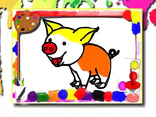 खेल Pigs Coloring Book ऑनलाइन