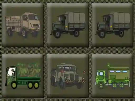 खेल Army Trucks Memory ऑनलाइन