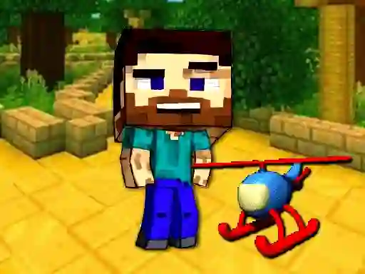 खेल Mineblock Helicopter Adventure ऑनलाइन