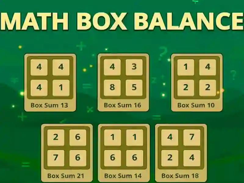 खेल Math Box Balance ऑनलाइन