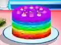 खेल Cooking Rainbow Cake ऑनलाइन