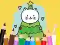 खेल Coloring Book: Cats And Christmas Tree ऑनलाइन