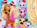 खेल Pets Grooming Bubble Party ऑनलाइन
