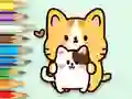 खेल Coloring Book: Hugging Cat ऑनलाइन
