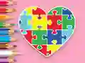 खेल Coloring Book: Heart Jigsaw ऑनलाइन