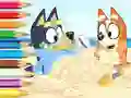 खेल Coloring Book: Bluey On The Beach ऑनलाइन