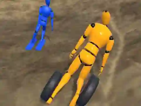 खेल Ragdoll Racing: Extreme Downhill ऑनलाइन