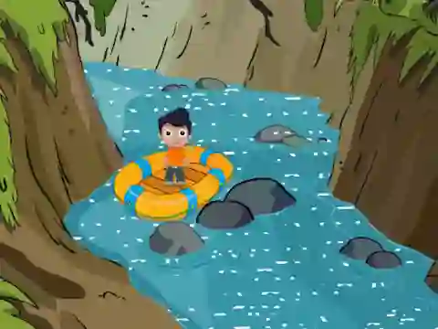 खेल Rescue the Cute Boy from River ऑनलाइन