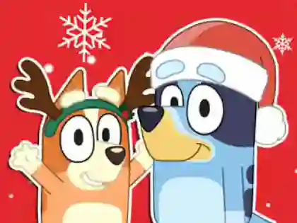 खेल Jigsaw Puzzle: Bluey Christmas Gift ऑनलाइन