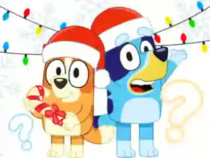 खेल Kids Quiz: Bluey Christmas Quiz ऑनलाइन