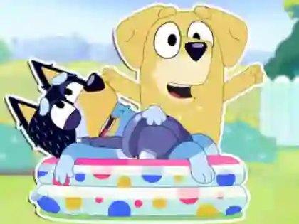 खेल Jigsaw Puzzle: Bluey Dad Baby ऑनलाइन