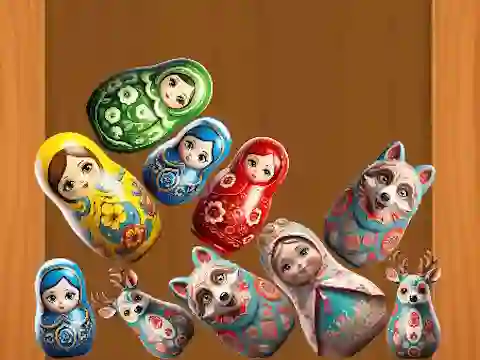 खेल Merge Matreshki ऑनलाइन