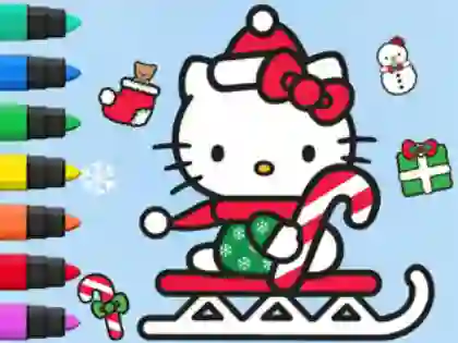 खेल Coloring Book: Hello Kitty Christmas ऑनलाइन