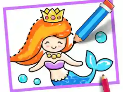 खेल Toddler Drawing: Mermaid ऑनलाइन