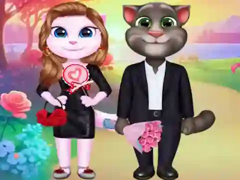 खेल Kitty Couple Lovely Valentine ऑनलाइन