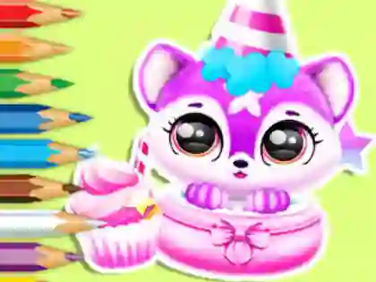 खेल Coloring Book: Baby Fluff's Birthday ऑनलाइन