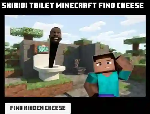 खेल Skibidi Toilet Minecraft Find Cheese ऑनलाइन