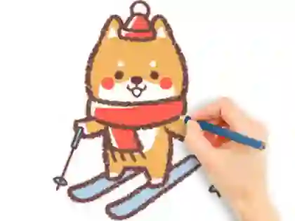 खेल Coloring Book: Skiing Puppy ऑनलाइन