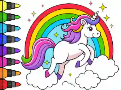 खेल Coloring Book: Magical Unicorn ऑनलाइन
