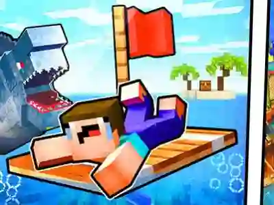 खेल Noob Raft: Ocean Survival ऑनलाइन