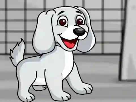 खेल Rescue the White Puppy from Cage ऑनलाइन