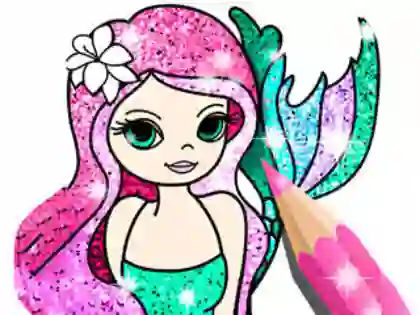 खेल Coloring Book: Little Mermaid ऑनलाइन