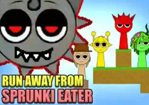 खेल Run Away From Sprunki Eater ऑनलाइन