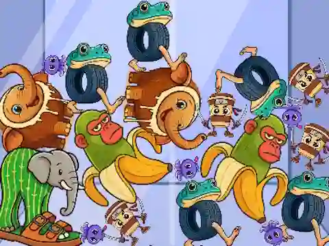 खेल Italian Brainrot: Animals Merge Puzzle ऑनलाइन