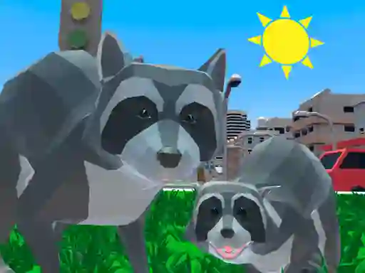 खेल Raccoon Adventure City Simulator 3d ऑनलाइन
