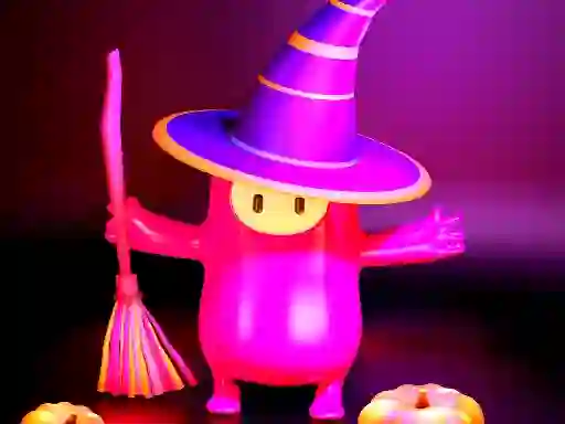 खेल Fall Guys Halloween Puzzle ऑनलाइन