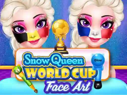खेल Frozen Queen World Cup Face Art ऑनलाइन