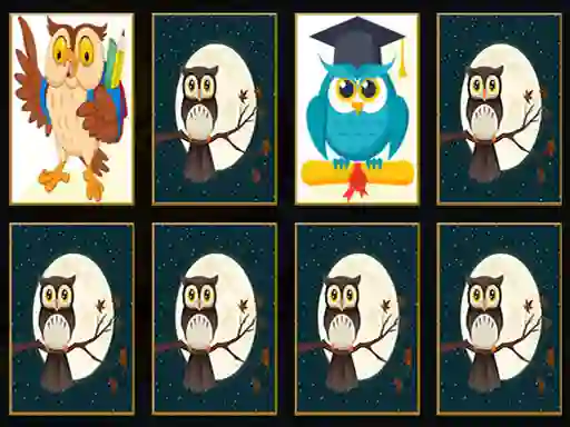खेल Cute Owl Memory ऑनलाइन