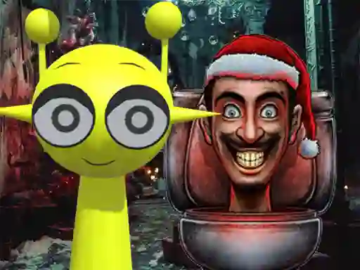 खेल Sprunki in Backrooms Christmas Skibidi ऑनलाइन
