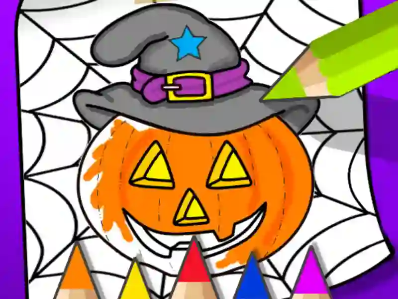 खेल Halloween Coloring Book ऑनलाइन