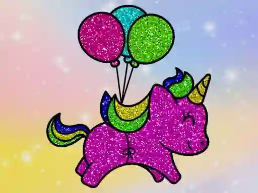 खेल Coloring Book Glittered Unicorns ऑनलाइन