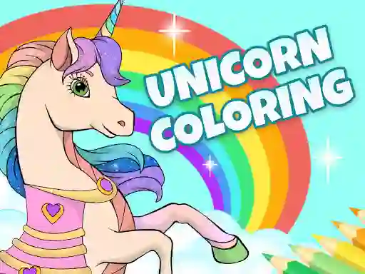 खेल Unicorn Dress Up Coloring Book ऑनलाइन