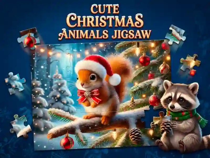 खेल Cute Christmas Animals Jigsaw ऑनलाइन