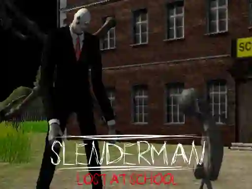 खेल Slenderman Lost at School ऑनलाइन