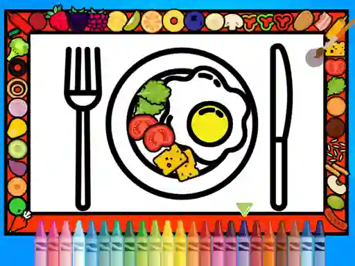खेल Color and Decorate Dinner Plate ऑनलाइन