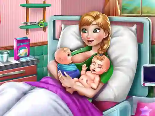 खेल Ice Princess Twins Birth ऑनलाइन