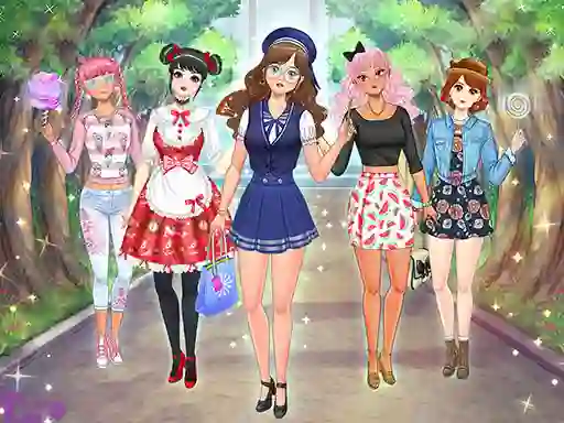 खेल High School Anime Dress Up ऑनलाइन