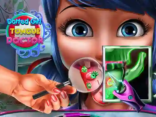 खेल Dotted Girl Tongue Doctor ऑनलाइन