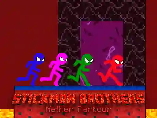खेल Stickman Brothers Nether Parkour ऑनलाइन