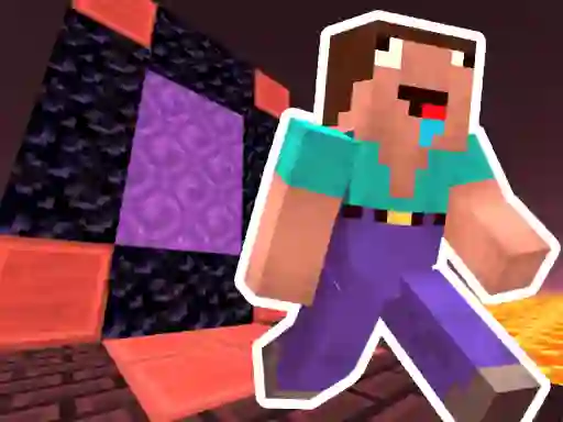 खेल Noob Steve Nether ऑनलाइन