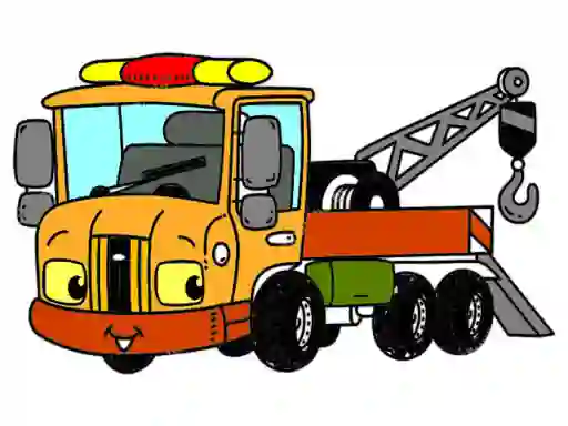 खेल Tow Trucks Coloring ऑनलाइन