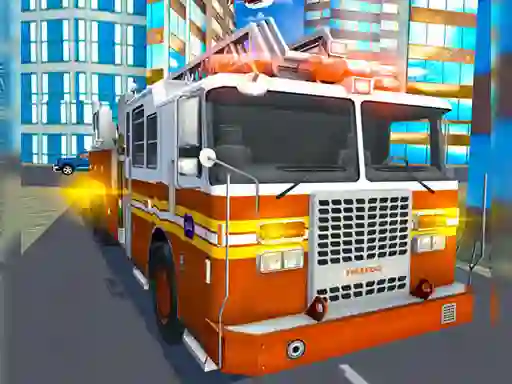 खेल Fire City Truck Rescue Driving Simulator ऑनलाइन