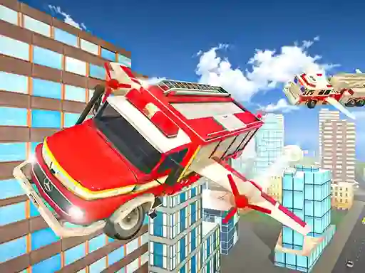 खेल Flying Fire Truck Driving Sim ऑनलाइन