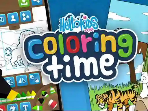 खेल Hello kids Coloring Time ऑनलाइन