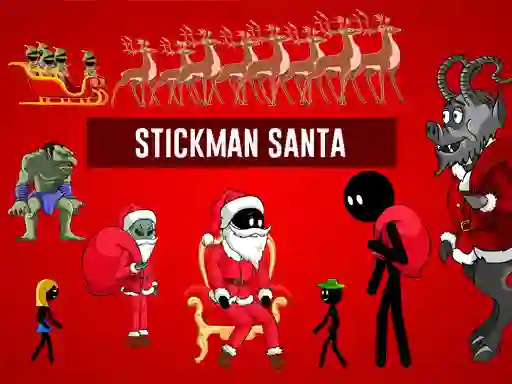 खेल Stickman Santa ऑनलाइन