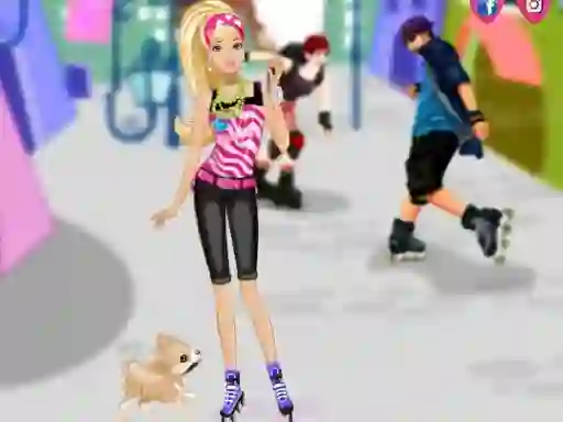 खेल Barbie on roller skates ऑनलाइन